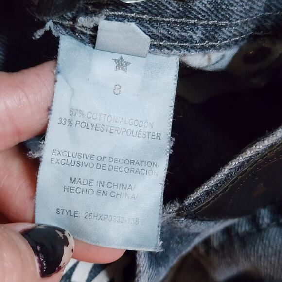 The Jean People Hollywood Boys Jeans Size 8 Black Washed Straight Leg Adjustable - Picture 8 of 11